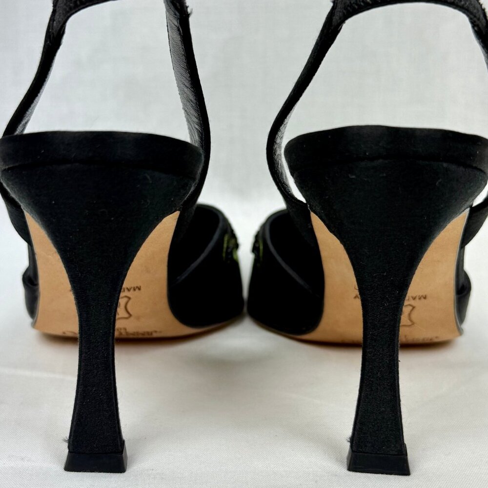 New! Stunning Jimmy Choo Ornate Embroidered and Beaded SlingBacks, US Size 7 - Picture 4 of 9